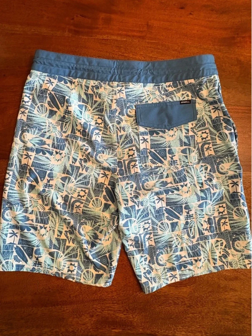 O’Neill Hyperfreak Boardshorts Men’s 21” Palm Leaf Gray Black Swim Trunks NWT